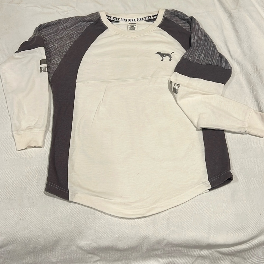 Victoria secret top white/ grey